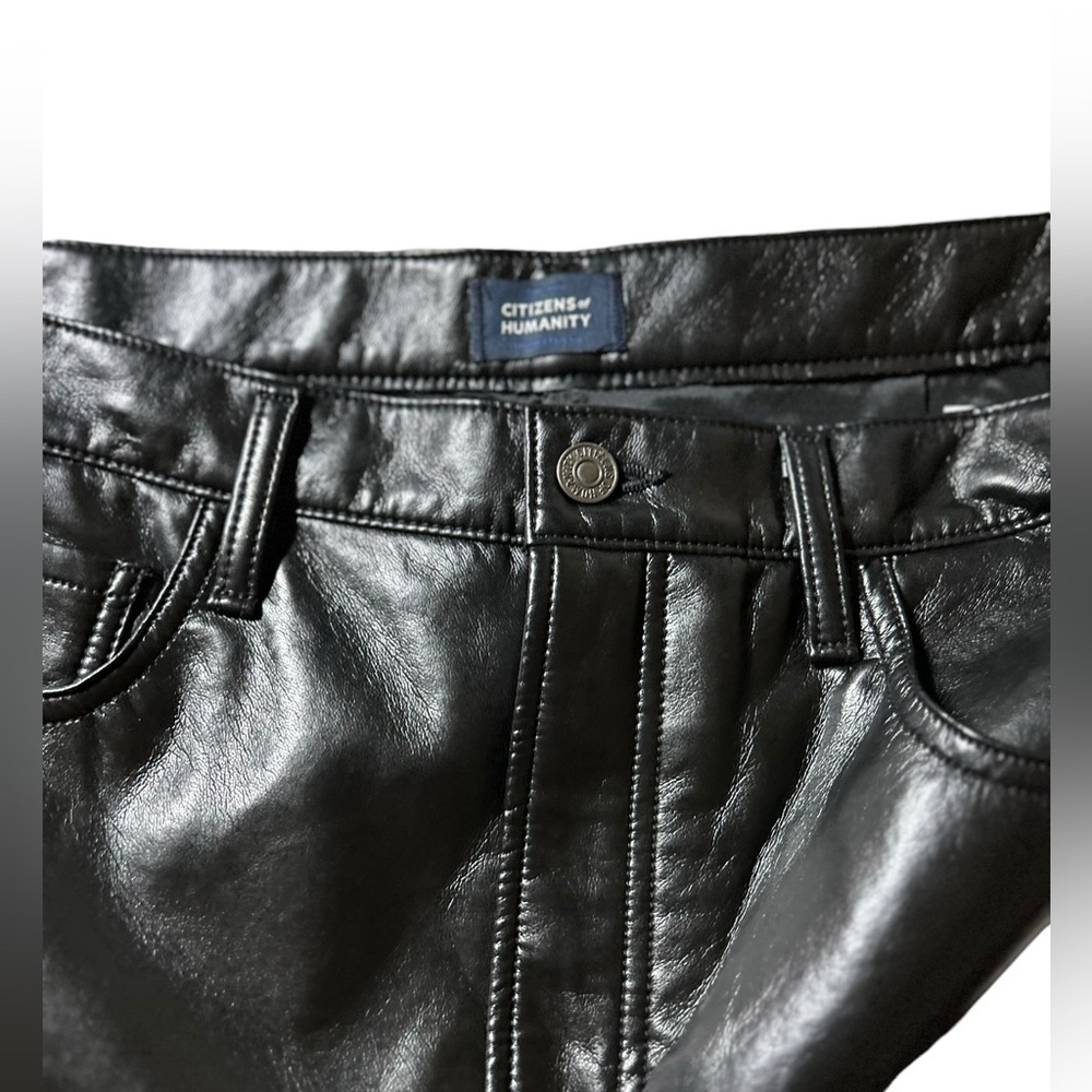 CITIZENS OF HUMANITY NWT
Recycled Black Leather Mini Skirt in Sz 30 - Picture 8 of 9